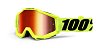 brýle Accuri Fluo Yellow, 100% - USA (žlutá, červené chrom + čiré plexi s čepy pro slídy)