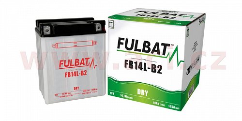 baterie 12V, FB14 l-B2, 14,7Ah, 165A, konvenční 134x89x166 FULBAT(vč. balení elektrolytu)