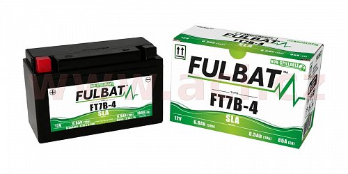 baterie 12V, FT7B-4 SLA, 6,5Ah, 85A, bezúdržbová MF AGM 150x65x93, FULBAT (aktivovaná ve výrobě)