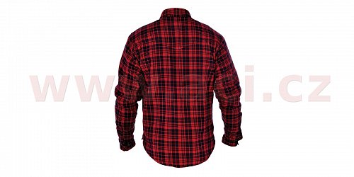 košile KICKBACK CHECKER s Kevlar® podšívkou, OXFORD (červená/černá)