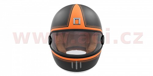 přilba RAGE SPITFIRE, NOX PREMIUM (černá matná/oranžová)