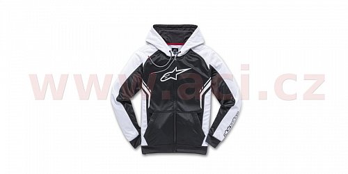 mikina STRIKE FLEECE, ALPINESTARS (černá/bílá)