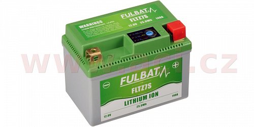 lithiová baterie  LiFePO4  FULBAT  12V, 2Ah, 140A, hmotnost 0,42 kg, 113x70x85 nahrazuje typy: (CTZ7S-BS, CBTX7L-BS)