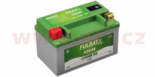 lithiová baterie  LiFePO4  FULBAT  12V, 4Ah, 280A, hmotnost 0,7 kg, 150x87x93 mm nahrazuje typy: (CBTX14-BS, CBTX14H-BS)