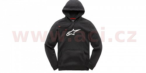 mikina LONG RUN FLEECE, ALPINESTARS (černá/šedá)