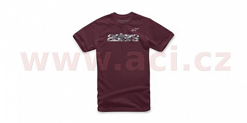 triko SCATTER TEE krátký rukáv, ALPINESTARS (vínová)