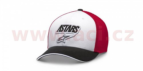 kšiltovka RACE ANGLE MESH HAT, ALPINESTARS (bílá/černá/červená)