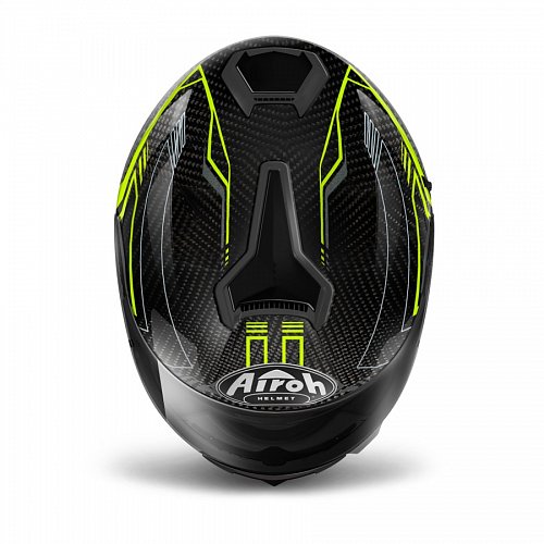 přilba ST 701 Safety full carbon, AIROH - Itálie (carbon/žlutá)