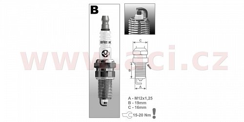 zapalovací svíčka BR12YC-9 řada Super, BRISK - Česká Republika