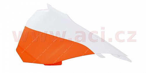 boční levý kryt airboxu KTM, RTECH (oranžovo-bílý)