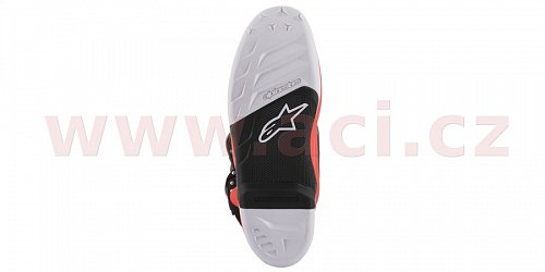 boty Tech 7, ALPINESTARS - Itálie (červené fluo/světle modré/černé/tmavě šedé)