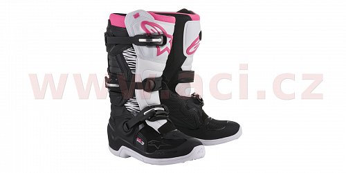 boty STELLA Tech 3 2020, ALPINESTARS - Itálie (černé/bílé/růžové)