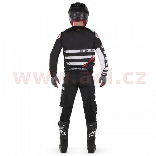 kalhoty Racer Braap , ALPINESTARS - Itálie (černé/bílé/červené)