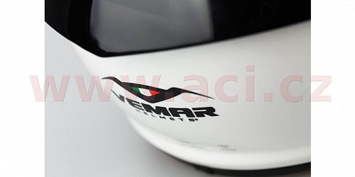 přilba Hurricane Racing, VEMAR - Itálie (bílá/černá/červená/zelená)