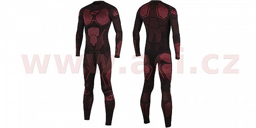 jednodílné spodní prádlo pod kombinézu RIDE TECH 1 PC UNDERSUIT SUMMER, ALPINESTARS - Itálie (červené/černé)