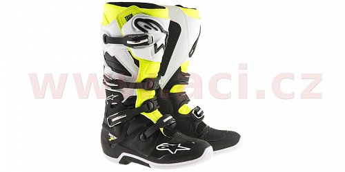 boty Tech 7, ALPINESTARS - Itálie (bílé/černé/žluté fluo)