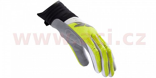 rukavice MEGA-X, SPIDI - Itálie (bílá/žlutá fluo)