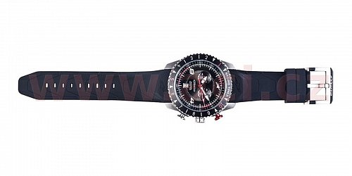 hodinky TECH RACING TIMER/CHRONO, ALPINESTARS (broušený nerez/černá/červená, pryžový pásek)