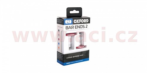 závaží řídítek Bar Ends 2 s konusem pro vnitřní průměr 13 a 18 mm (vnější 22 a 28,6 mm), OXFORD - Anglie (červené, pár)