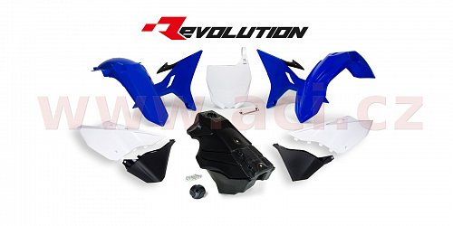 sada plastů Yamaha - REVOLUTION KIT pro YZ 125/250 02-20, RTECH (modro-bílo-černá, 7 dílů)