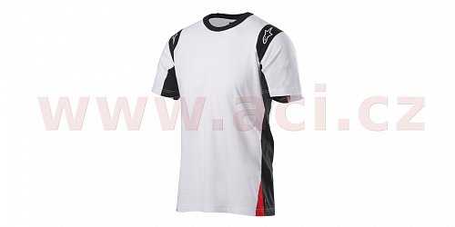 triko AUSTIN krátký rukáv, ALPINESTARS - Itálie (bílé/černé/červené)