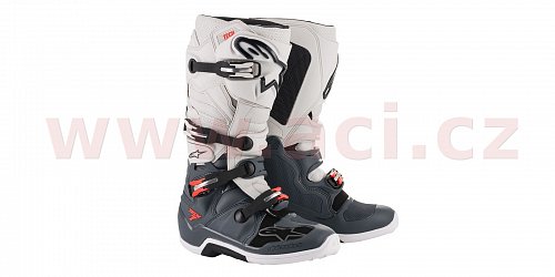 boty TECH 7 2020, ALPINESTARS (tmavě šedá/světle šedá/červená fluo)