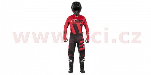 kalhoty RACER BRAAP 2019, ALPINESTARS (černá/bílá/červená)