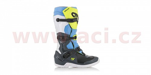 boty TECH 3 2020, ALPINESTARS (žlutá fluo/bílá/modrá)