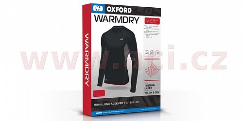 termoprádlo s dlouhým rukávem a zvýšeným límcem Warm Dry Thermal, OXFORD (černé)
