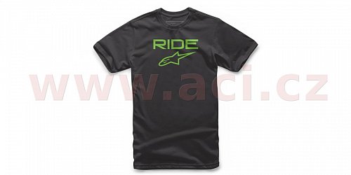 triko RIDE 2.0 TEE krátký rukáv, ALPINESTARS (černé/zelené)