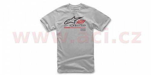 triko STRAT TEE krátký rukáv, ALPINESTARS (stříbrné)