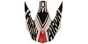 náhradní kšilt pro přilby TWIST Avanger, AIROH - Itálie (bílá/červená/černá)