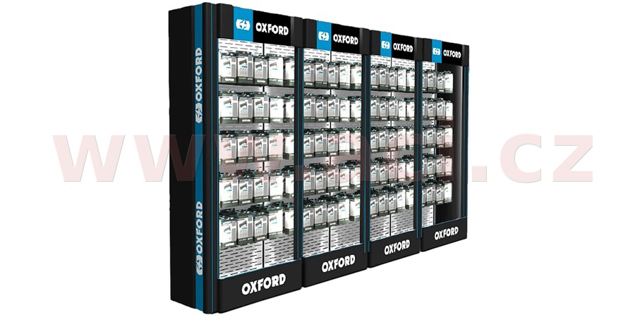 prezentační stěna Premium Advanced s rastrem pro drátový program, sestava 4ks, OXFORD (ŠxVxHL = 3740x2290x550 mm)