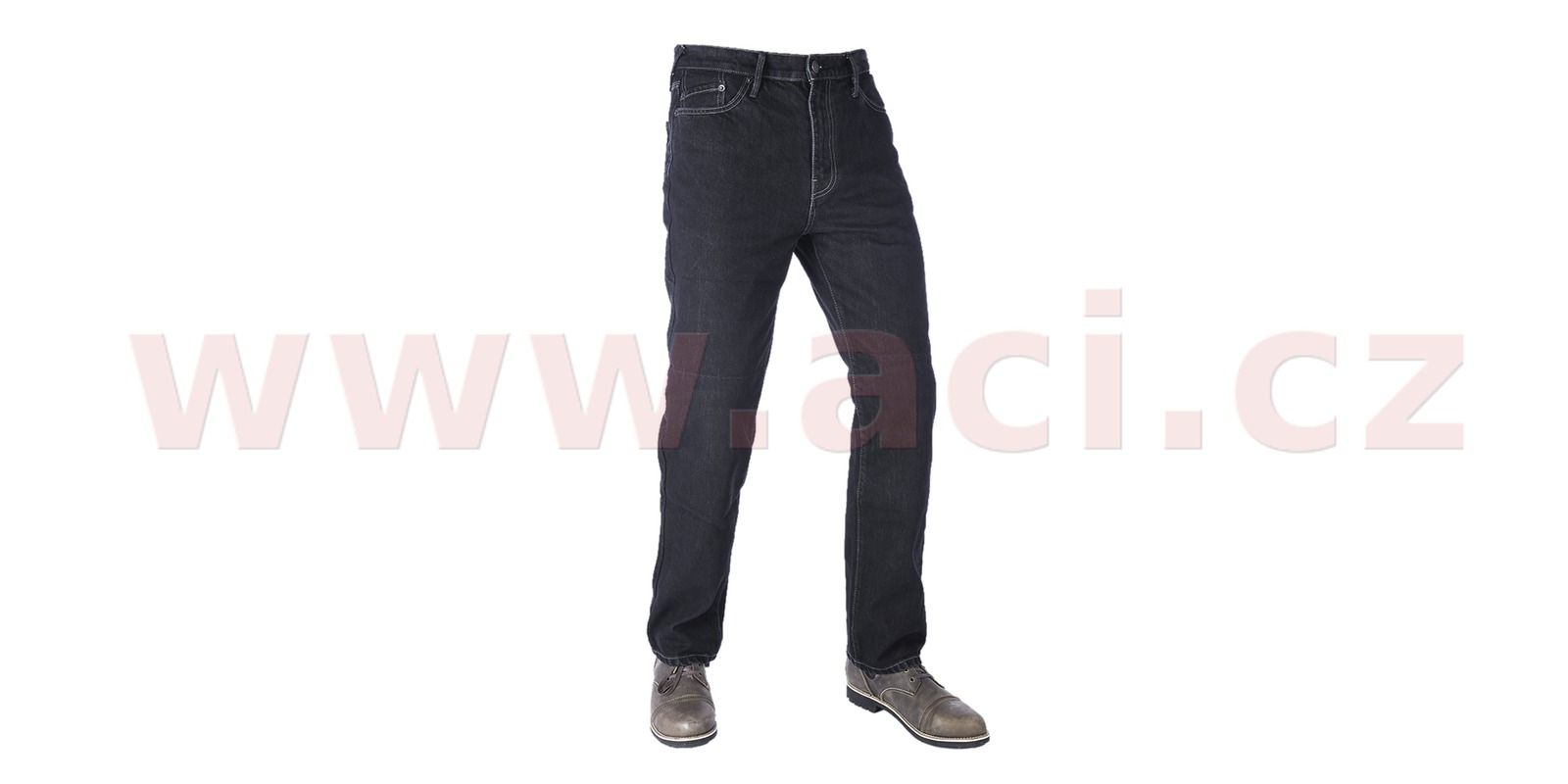 ZKRÁCENÉ kalhoty Original Approved Jeans volný střih, OXFORD, pánské (černá)