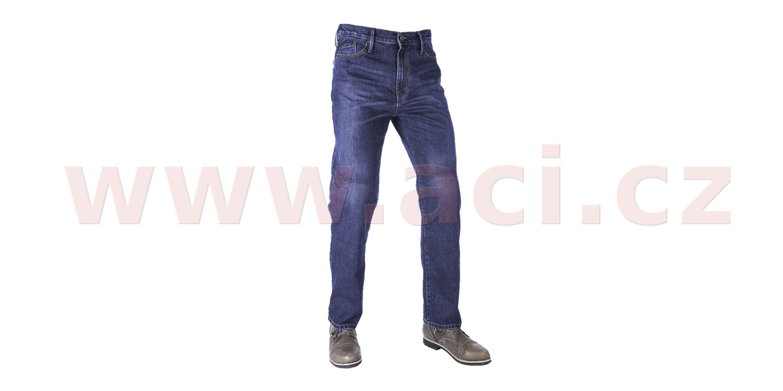 ZKRÁCENÉ kalhoty Original Approved Jeans volný střih, OXFORD, pánské (sepraná modrá)