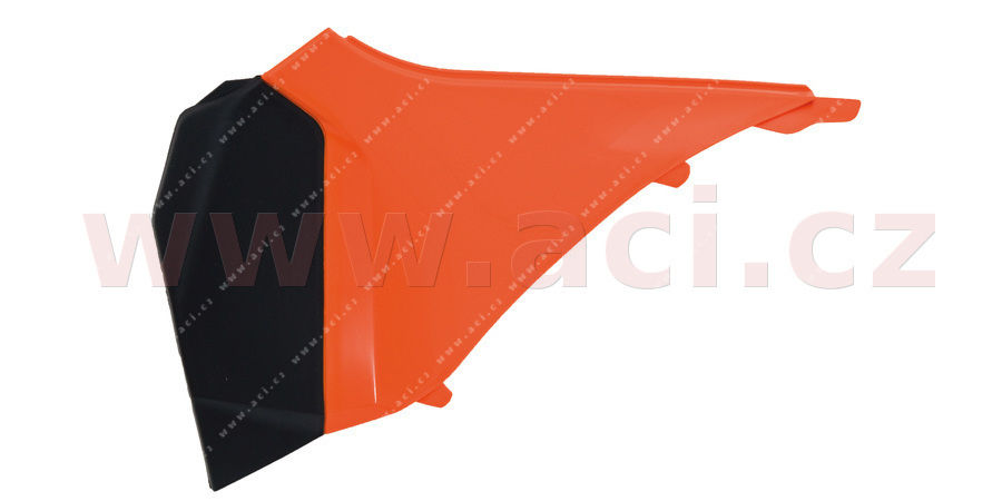 boční kryt vzduchového filtru levý KTM, RTECH (oranžovo-černý)