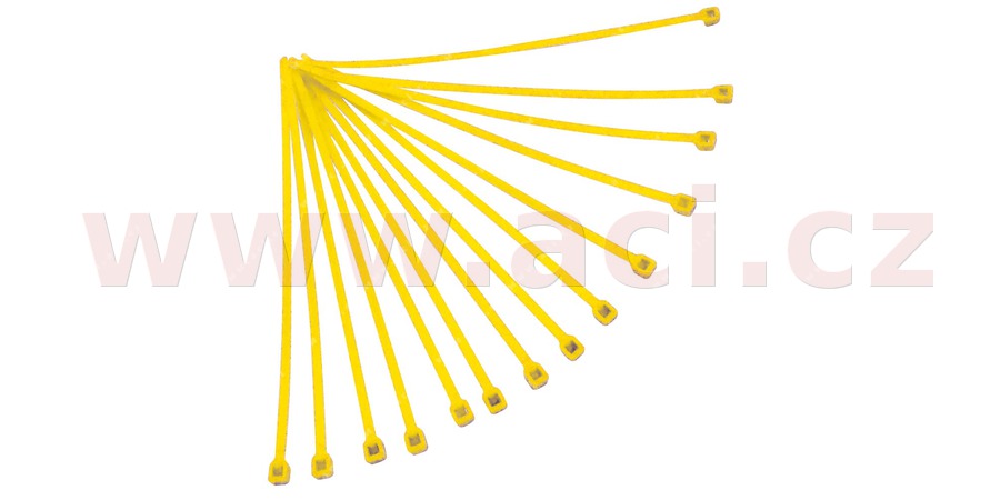 stahovací páska 180x3,6 mm, RTECH (žlutá, 100 ks)